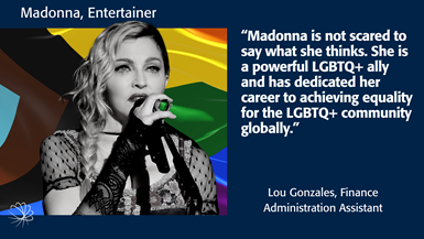 Photo and quote about Madonna.