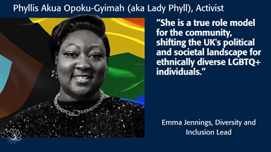 Photo and quote about Lady Phyll.